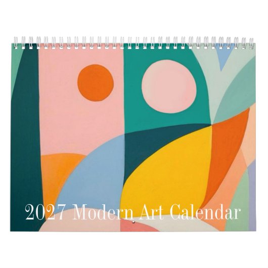 2027 Modern Art Minimalist Wall Calendar 12-Month  カレンダー (カバー)