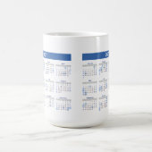 2027 Monthly Calendar Double Sided コーヒーマグカップ (中央)