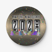 2027 Odometer New Years Party ペーパープレート (正面)
