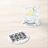 2027 Odometer New Years Party ラウンドペーパーコースター (インサイチュ)