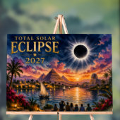 2027 Total Solar Eclipse Egypt アクリルサイン (ニュートラル)