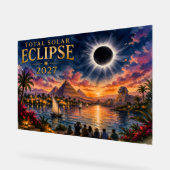 2027 Total Solar Eclipse Egypt アクリルサイン (傾斜)