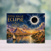 2027 Total Solar Eclipse Egypt アクリルサイン (ニュートラル)