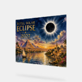 2027 Total Solar Eclipse Egypt アクリルサイン (傾斜)