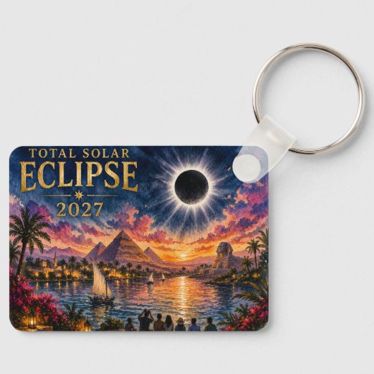 2027 Total Solar Eclipse Egypt キーホルダー (正面)