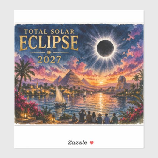 2027 Total Solar Eclipse Egypt シール (シート)