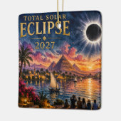 2027 Total Solar Eclipse Egypt セラミックオーナメント (左)