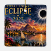 2027 Total Solar Eclipse Egypt セラミックオーナメント (裏面)