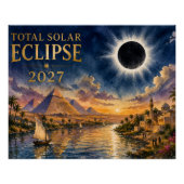 2027 Total Solar Eclipse Egypt ポスター (正面)