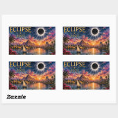 2027 Total Solar Eclipse Egypt 長方形シール (シート)