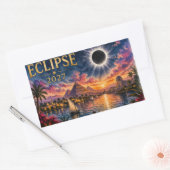 2027 Total Solar Eclipse Egypt 長方形シール (封筒)