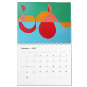 2027 Whimsical Color: Abstract Designs All Year カレンダー (2月 2027)
