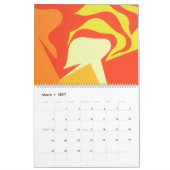 2027 Whimsical Color: Abstract Designs All Year カレンダー (3月 2027)