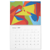 2027 Whimsical Color: Abstract Designs All Year カレンダー (1月 2027)
