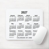 2027 White Calendar by Janz Mouse pad マウスパッド (マウス)