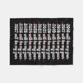 2027 Will Be My Year Procrastination New Year Reso フリースブランケット (正面(横))