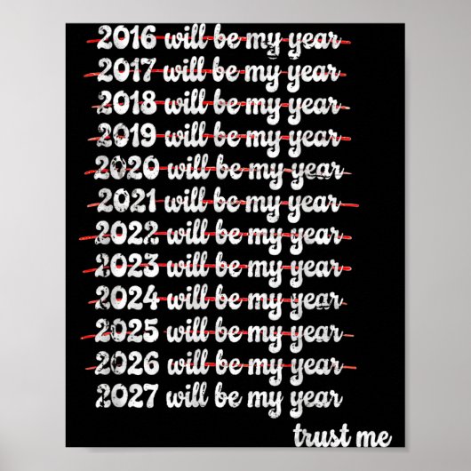 2027 Will Be My Year Procrastination New Year Reso ポスター (正面)