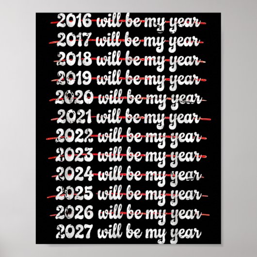 2027 Will Be My Year Procrastination New Year Reso ポスター (正面)