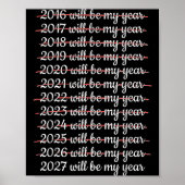 2027 Will Be My Year Procrastination New Year Reso ポスター (正面)