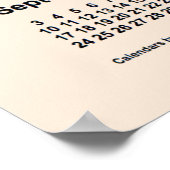 2028アンティークホワイトカレンダーbyヤンツプリント ポスター (角)