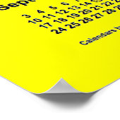 2028イエローカレンダーbyヤンツプリント ポスター (角)