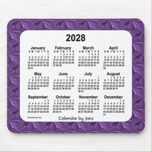 2028パープルダイヤモンドカレンダー(Janz Mouse Pad) マウスパッド