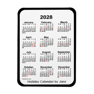2028ブラックホリデーカレンダーby Janz Magnet マグネット