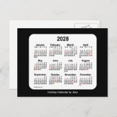 2028ブラックホリデーミニカレンダーバイジャンツ シーズンポストカード (正面/裏面)