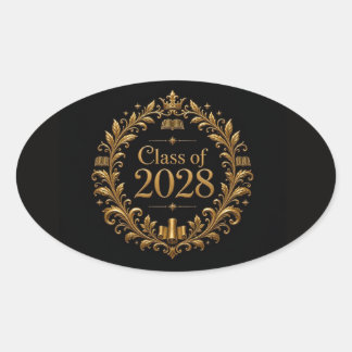 2028卒 楕円形シール