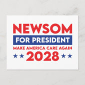 2028年に再びメイク・アメリカ気に大統領に新参者 ポストカード (正面)