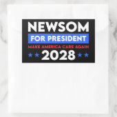 2028年に再びメイク・アメリカ気に大統領に新参者 長方形シール (バッグ)