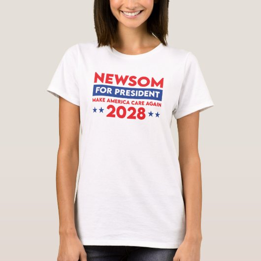 2028年に再びメイク・アメリカ気に大統領に新参者 Tシャツ (正面)