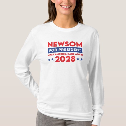 2028年に再びメイク・アメリカ気に大統領に新参者 Tシャツ (正面)
