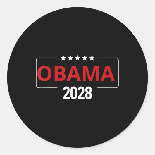 2028年のオバマレトロ2028年オバマ大統領の投票2 ラウンドシール (正面)