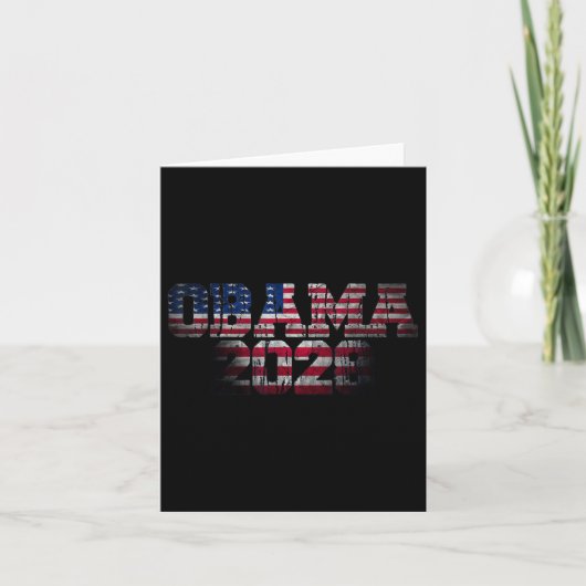 2028年のオバマ大統領の愛国的レトロ カード (正面)