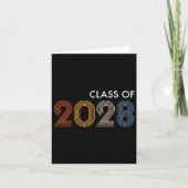 2028年の大学の高校の未来の卒業 カード (正面)