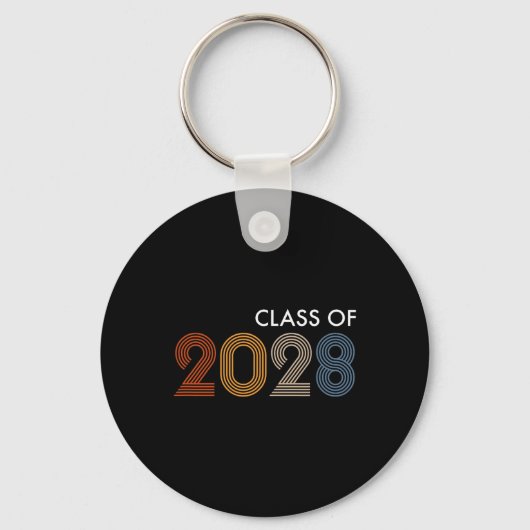 2028年の大学の高校の未来の卒業 キーホルダー (正面)