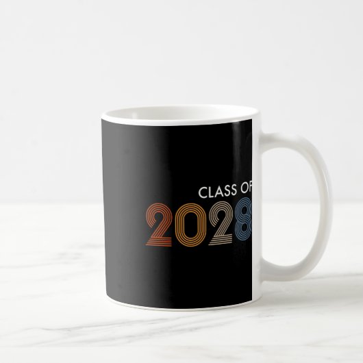 2028年の大学の高校の未来の卒業 コーヒーマグカップ (右)