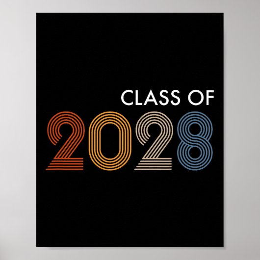 2028年の大学の高校の未来の卒業 ポスター (正面)