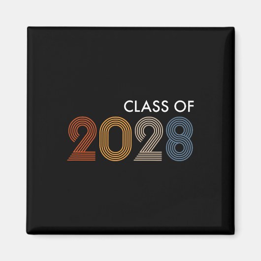 2028年の大学の高校の未来の卒業 マグネット (正面)