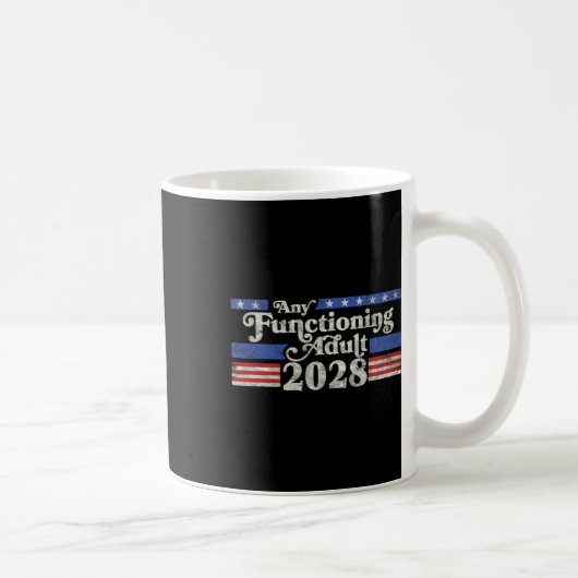 2028年の成人おもしろいレトロ選挙低 コーヒーマグカップ (右)