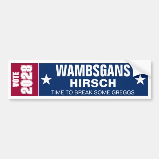 2028年のWambsgansとHirsch バンパーステッカー (正面)