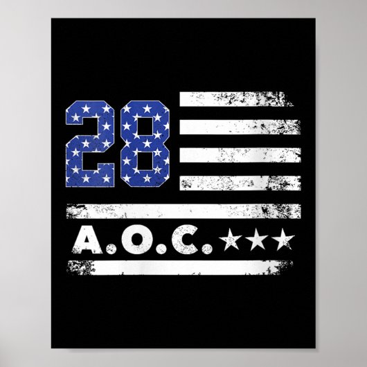 2028年アメリカ大統領の女性Aoc 2028 A.o.C. ポスター (正面)