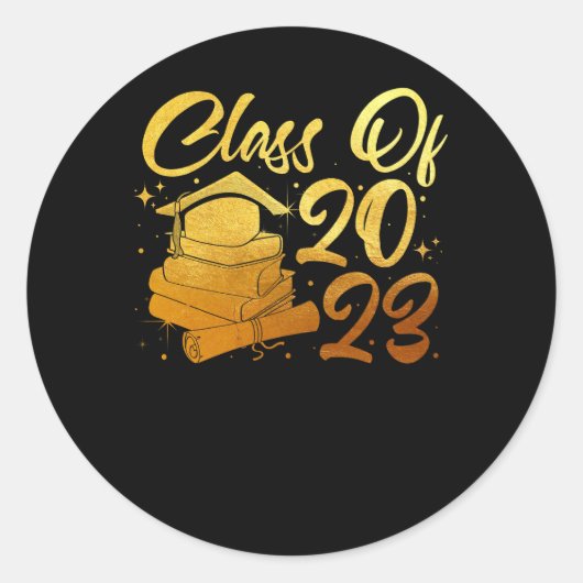 2028年クラス卒業の学生学士号_s Hat S ラウンドシール (正面)