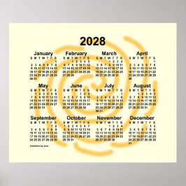 2028年サンシャインデイズカレンダー by Janz Poster ポスター