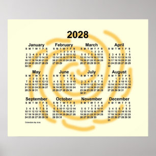 2028年サンシャインデイズカレンダー by Janz Poster ポスター