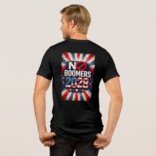 2028年ブーマー排除男子Tシャツ トライブレンドTシャツ (裏面全面)