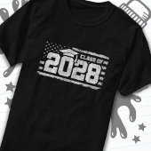 2028年卒業アメリカ国旗シニアクラス2028 Tシャツ