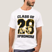 2028年卒業予定 高校2年生 入学準備 Tシャツ (正面)