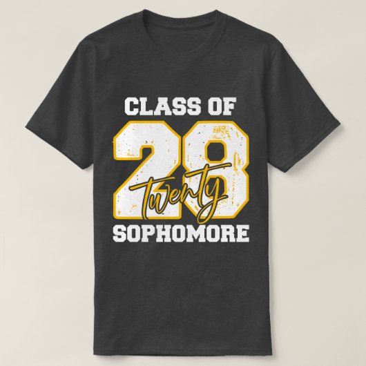 2028年卒業予定 高校2年生 入学・進級おめでとう Tシャツ (デザイン正面)